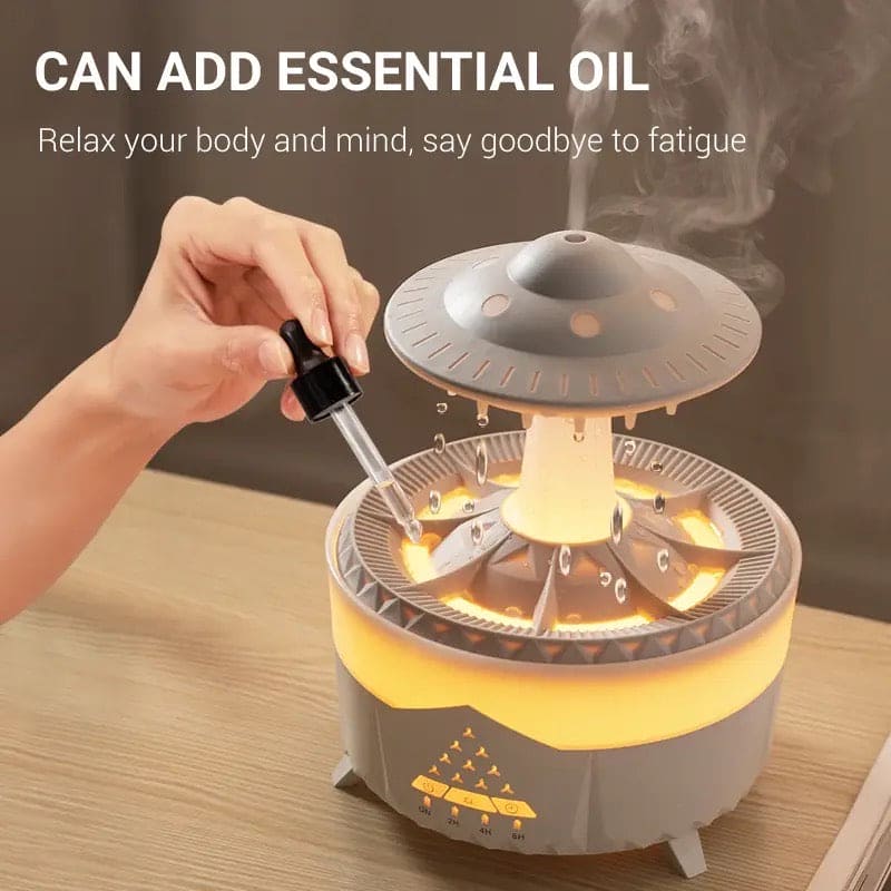 Rain Drop Mushroom Humidifier, Timing Colorful Night Light Essential Oil Diffuser, Ultrasonic RC Atomization Air Freshener, Relax Cloud Rain Diffuser, Airwall Air Humidifier, 300ml Humidifier with Timing Function for Home Office Rain Drop Mushroom Humidifier, Timing Colorful Night Light Essential Oil Diffuser, Ultrasonic RC Atomization Air Freshener, Relax Cloud Rain Diffuser, Airwall Air Humidifier, 300ml Humidifier with Timing Function for Home Office
